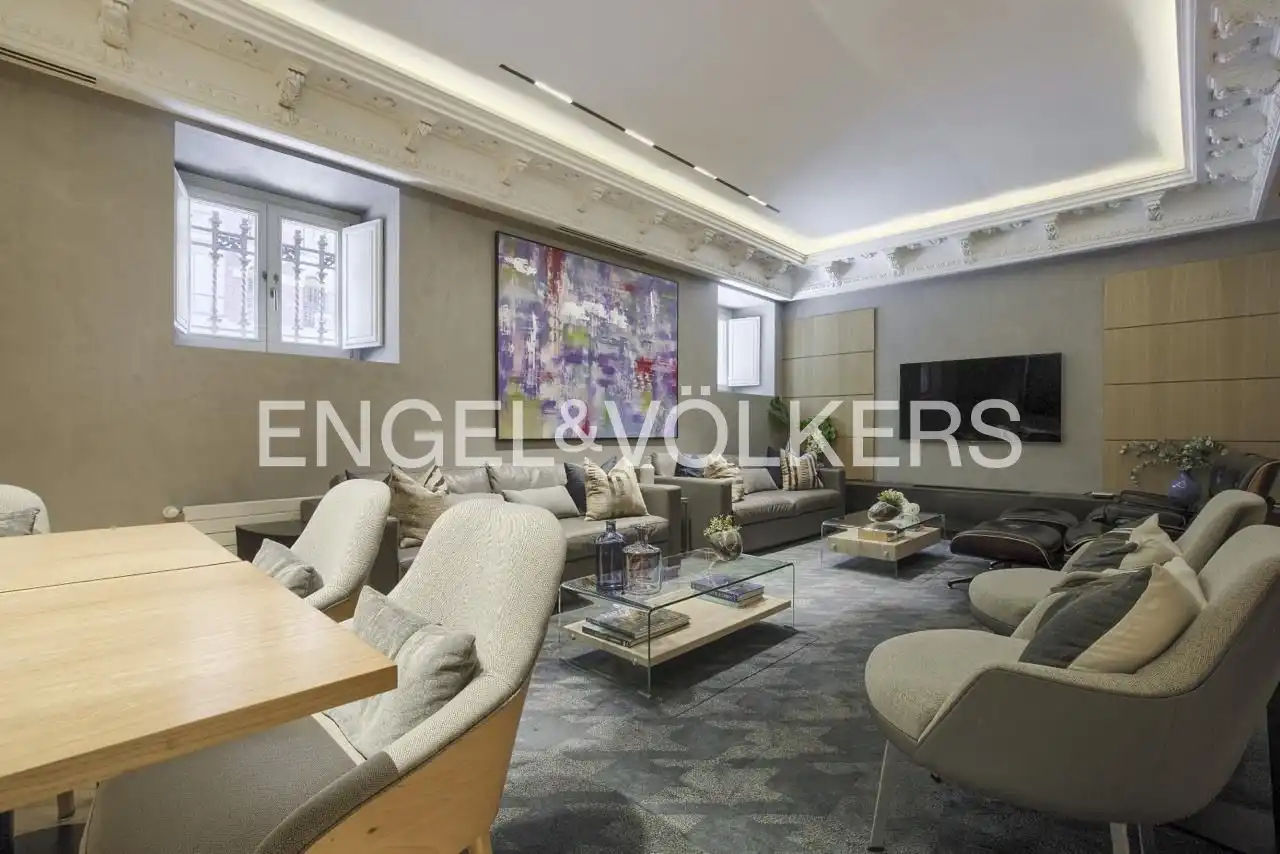 Sala de estar de Piso de alquiler en Madrid con Aire acondicionado, Calefacción y Jardín privado