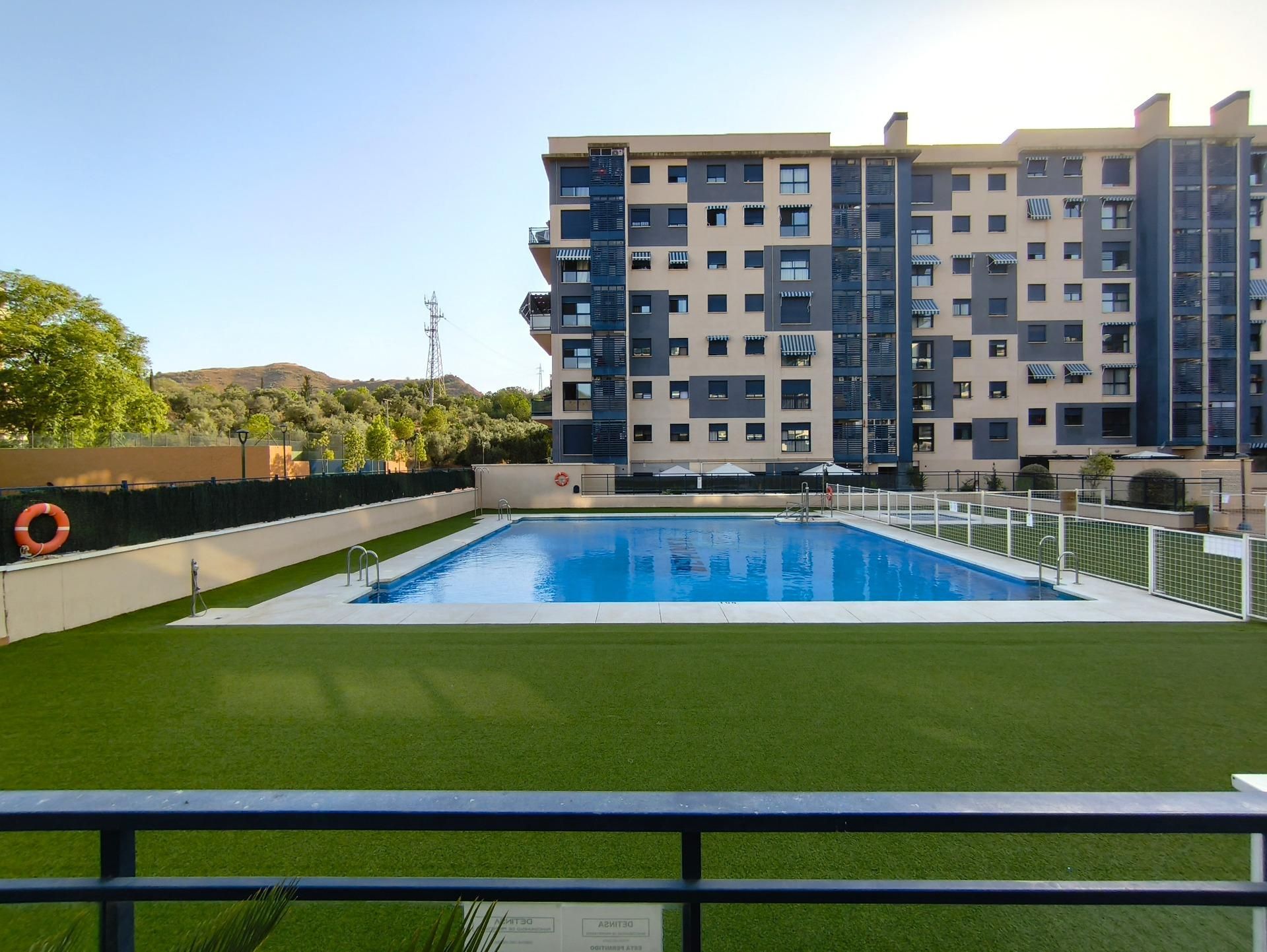 Swimming pool of Flat for sale in Málaga Capital  with Air Conditioner, Private garden and Storage room