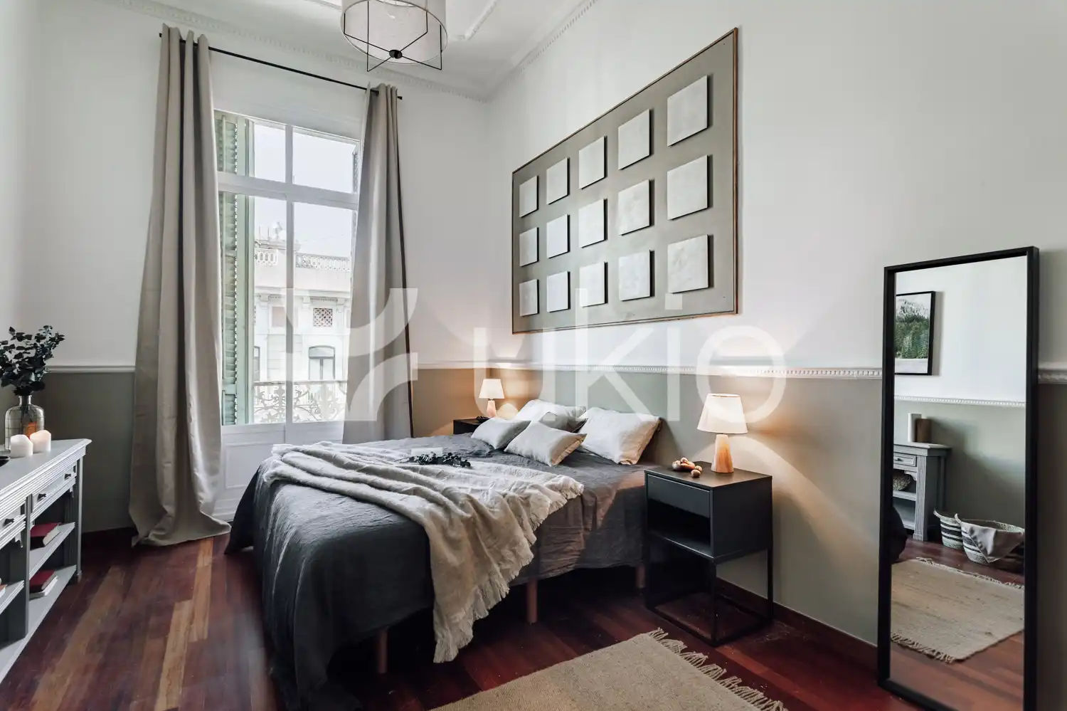Schlafzimmer von Wohnungen zur Miete in Barcelona mit Klimaanlage, Heizung und Möbliert