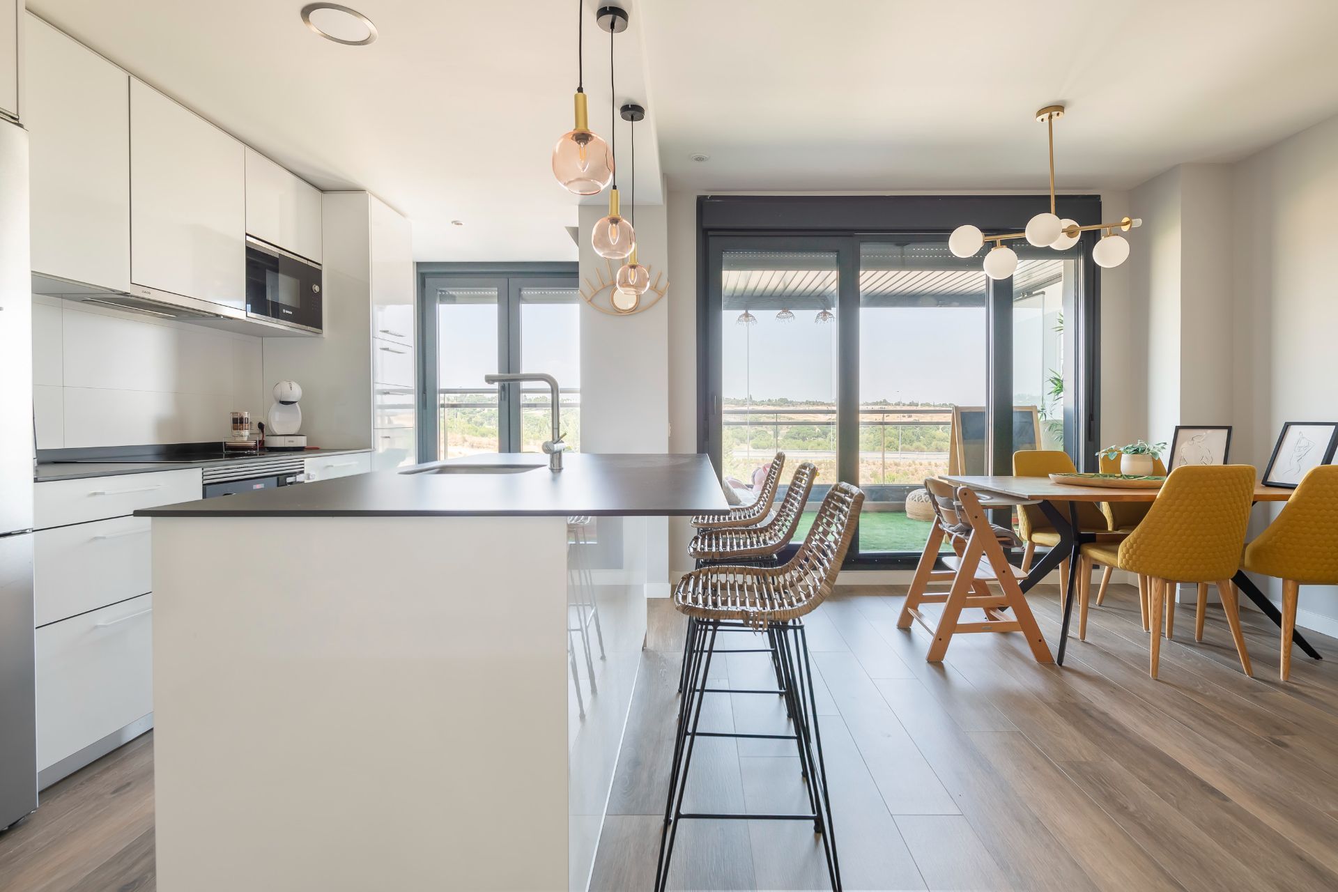 Kitchen of Flat for sale in  Madrid Capital  with Air Conditioner, Terrace and Storage room