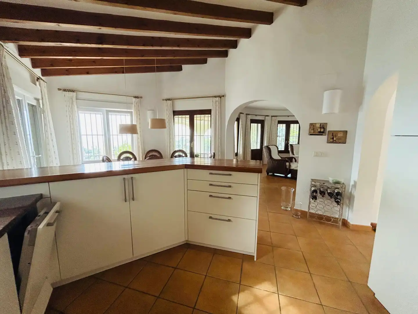 Cocina de Casa o chalet en venta en El Ràfol d'Almúnia con Calefacción, Jardín privado y Terraza