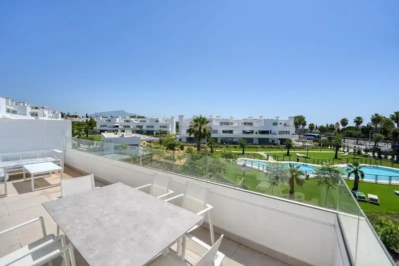 Terraza de Apartamento de alquiler en Estepona con Aire acondicionado, Calefacción y Terraza