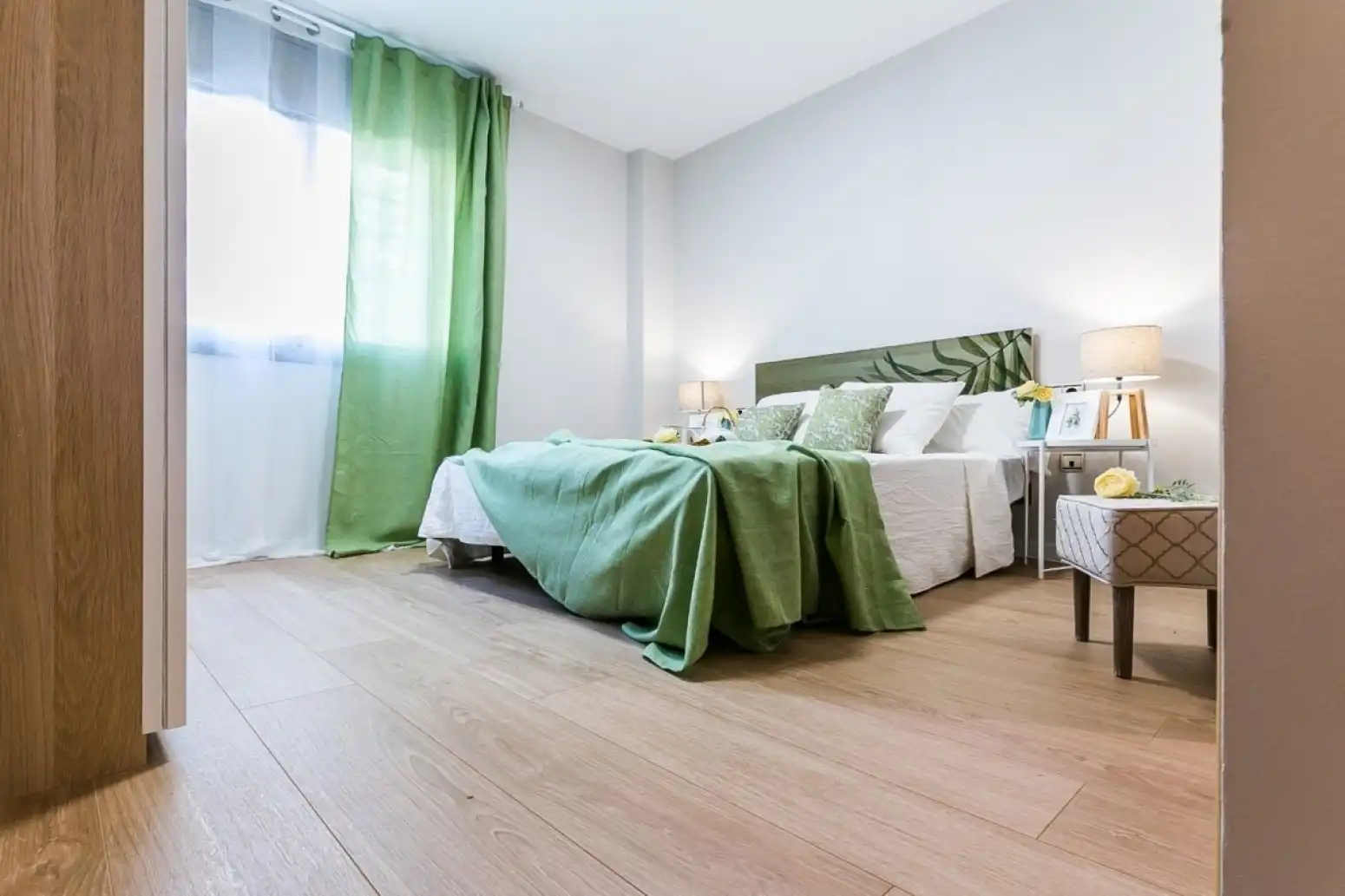 Schlafzimmer von Wohnung zum Verkauf in Terrassa mit Klimaanlage, Heizung und Parkett