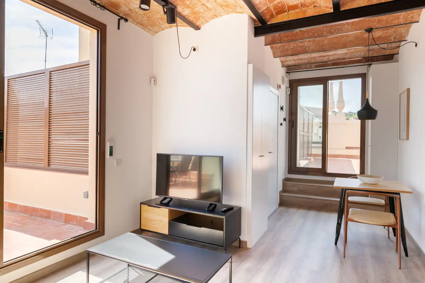 Sala de estar de Piso en venta en Barcelona con Aire acondicionado, Parquet y Terraza