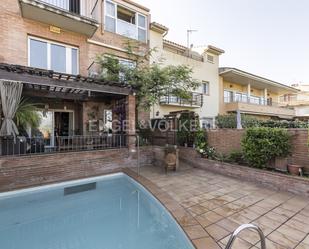 Exterior view of Single-family semi-detached for sale in Granollers  with Terrace and Swimming Pool