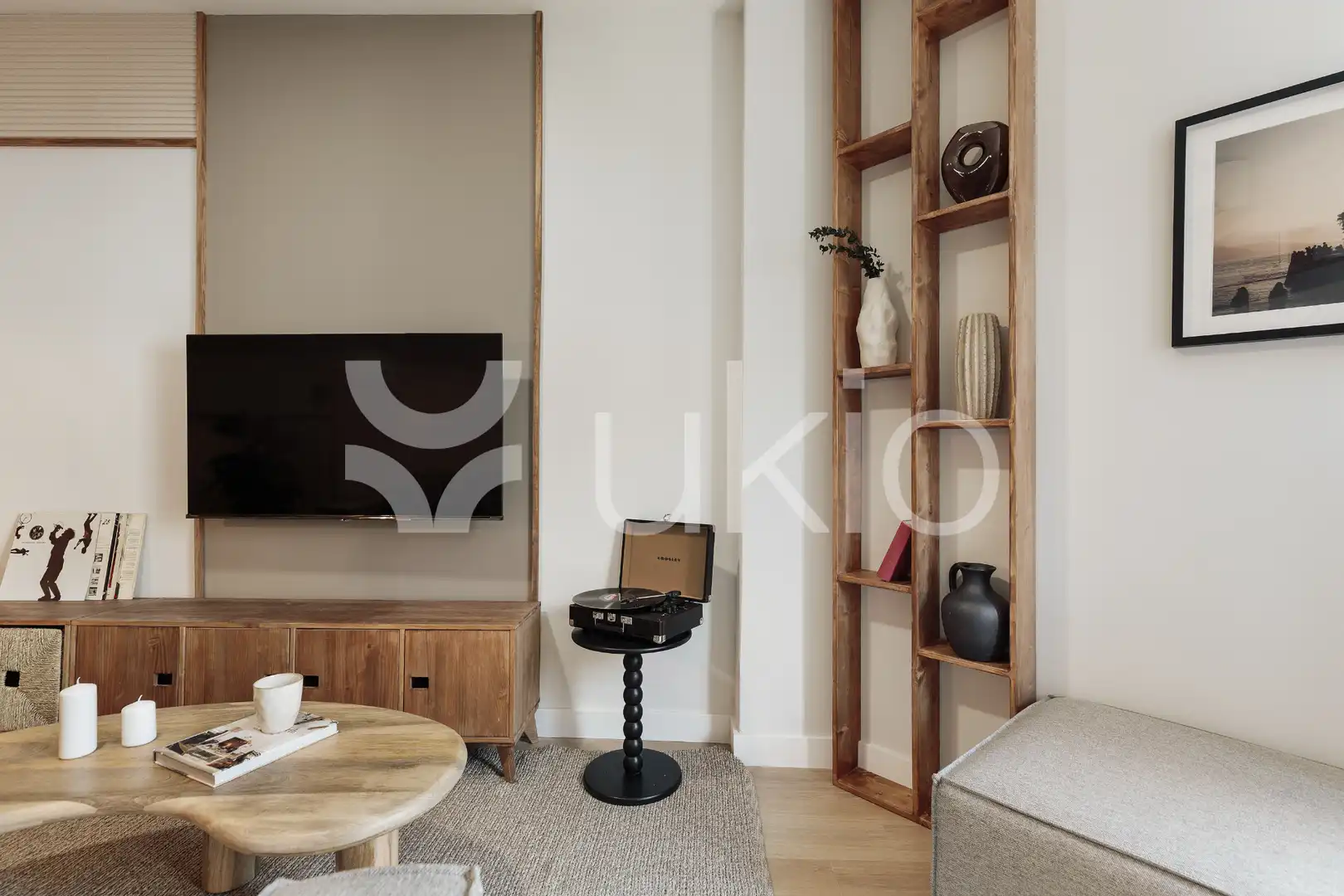 Sala de estar de Apartamento de alquiler en Barcelona con Aire acondicionado, Calefacción y Amueblado
