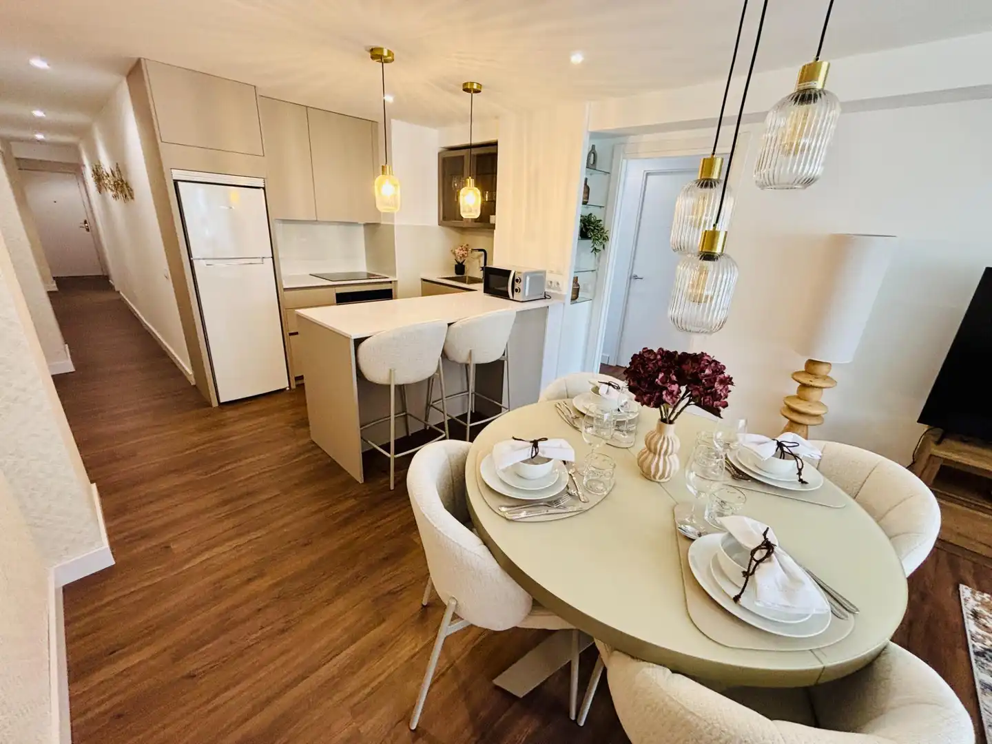 Comedor de Apartamento en venta en Fuengirola con Aire acondicionado, Calefacción y Jardín privado