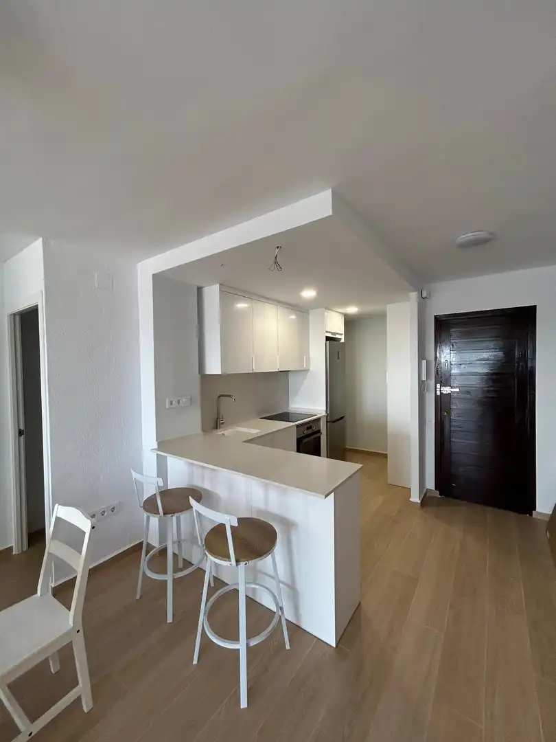 Cuina de Apartament de lloguer en El Puig de Santa Maria amb Parquet, Terrassa i Moblat