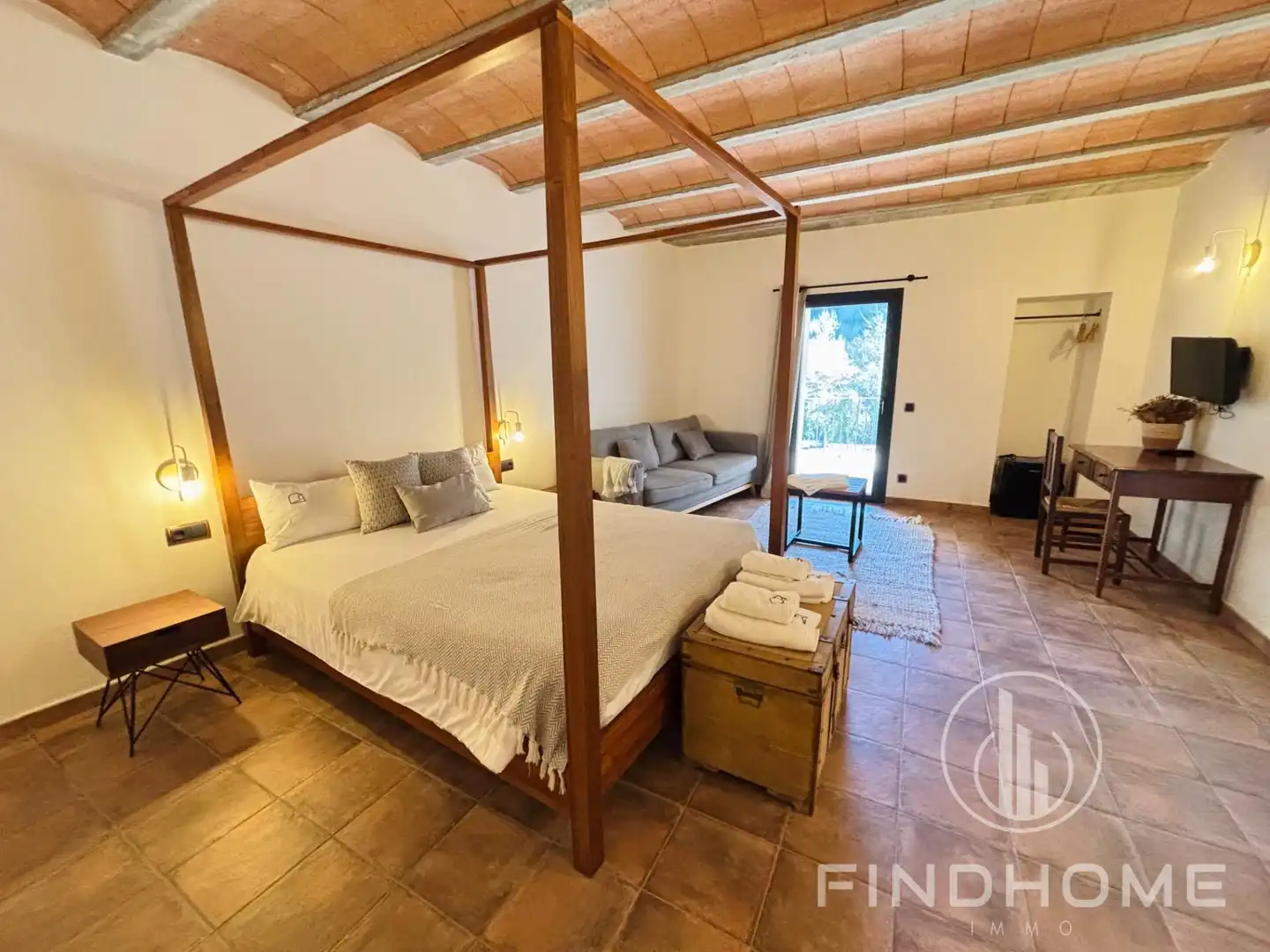 Bedroom of Country homes for sale in Les Preses  with Air Conditioner, Private garden and Terrace