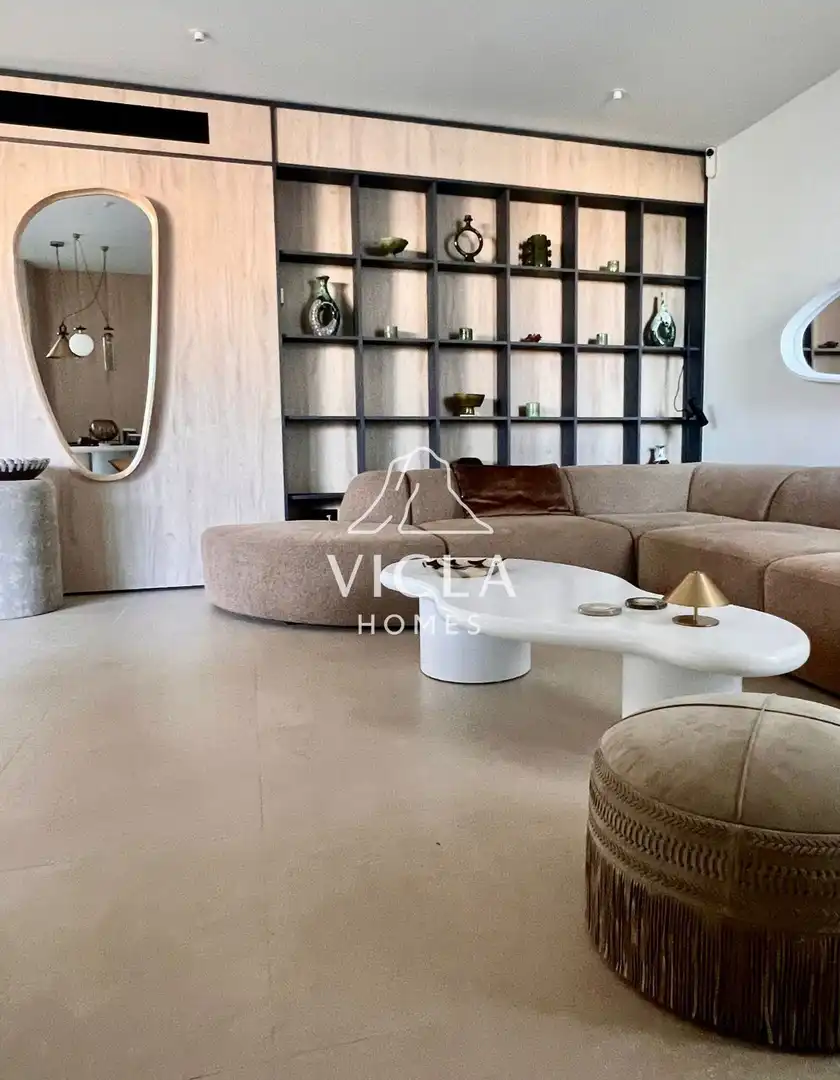 Wohnzimmer von Wohnung zur Miete in Santa Eulària des Riu mit Klimaanlage, Heizung und Terrasse