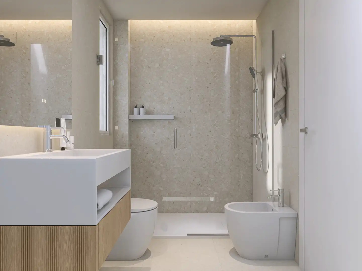 Badezimmer von Dachboden zum Verkauf in Salamanca mit Heizung, Parkett und Terrasse