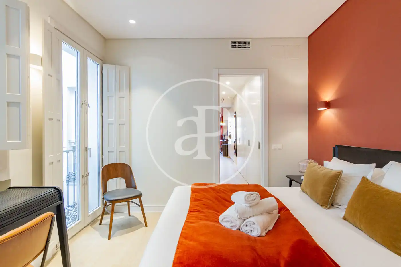Bedroom of Flat for rent in Madrid  with Air Conditioner, Heating and Furnished