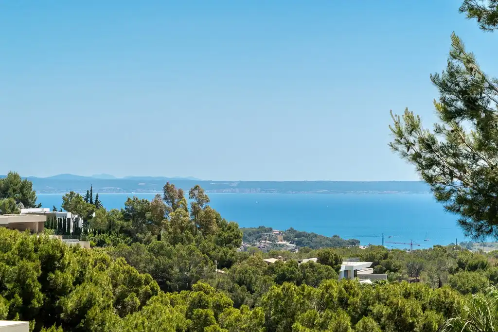 Vista exterior de Casa o xalet en venda en Calvià amb Aire condicionat, Jardí privat i Terrassa