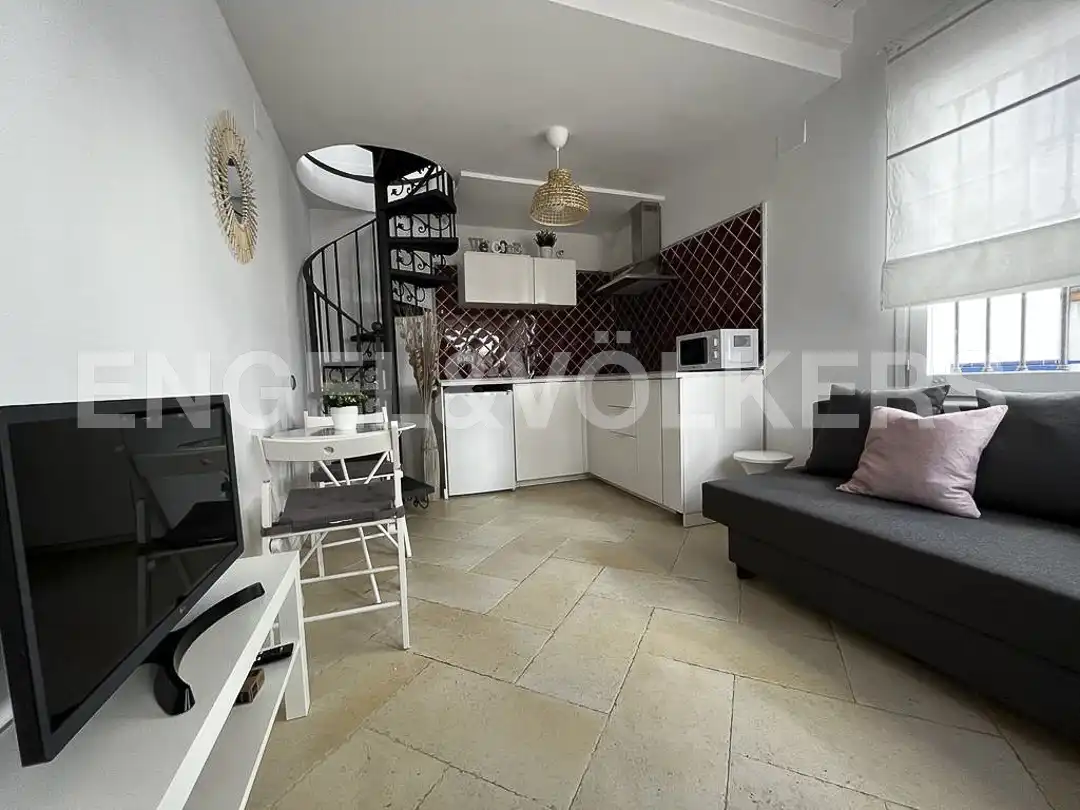 Sala de estar de Piso de alquiler en Sitges con Aire acondicionado y Calefacción
