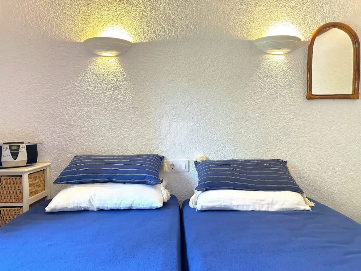 Schlafzimmer von Wohnungen zum Verkauf in Moraira mit Klimaanlage, Heizung und Privatgarten
