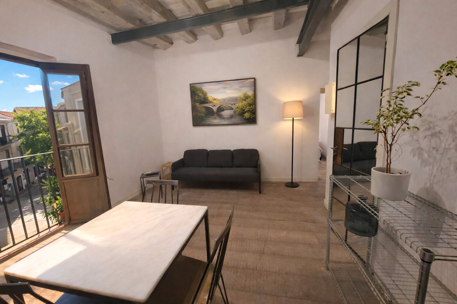 Sala de estar de Apartamento de alquiler en  Barcelona Capital con Aire acondicionado, Amueblado y Lavadora