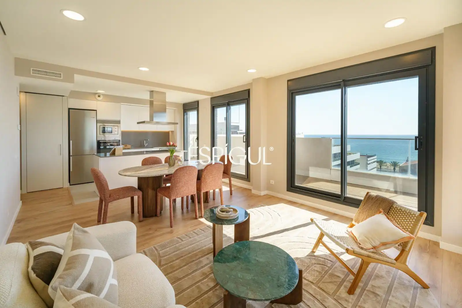 Living room of Attic for sale in Montgat  with Air Conditioner, Heating and Parquet flooring