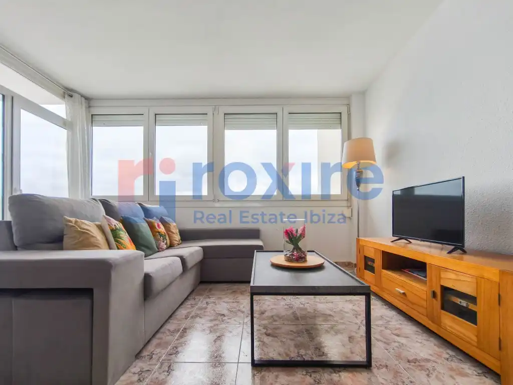 Wohnzimmer von Wohnung zur Miete in Sant Antoni de Portmany mit Klimaanlage, Terrasse und Möbliert