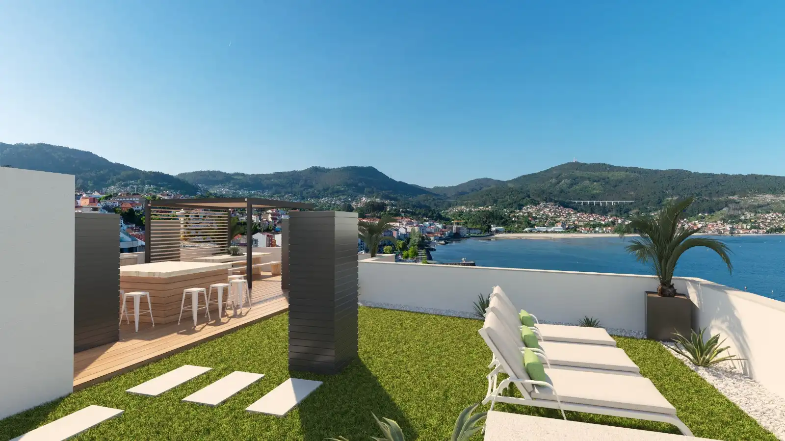 Terraza de Ático en venta en Moaña con Calefacción y Balcón