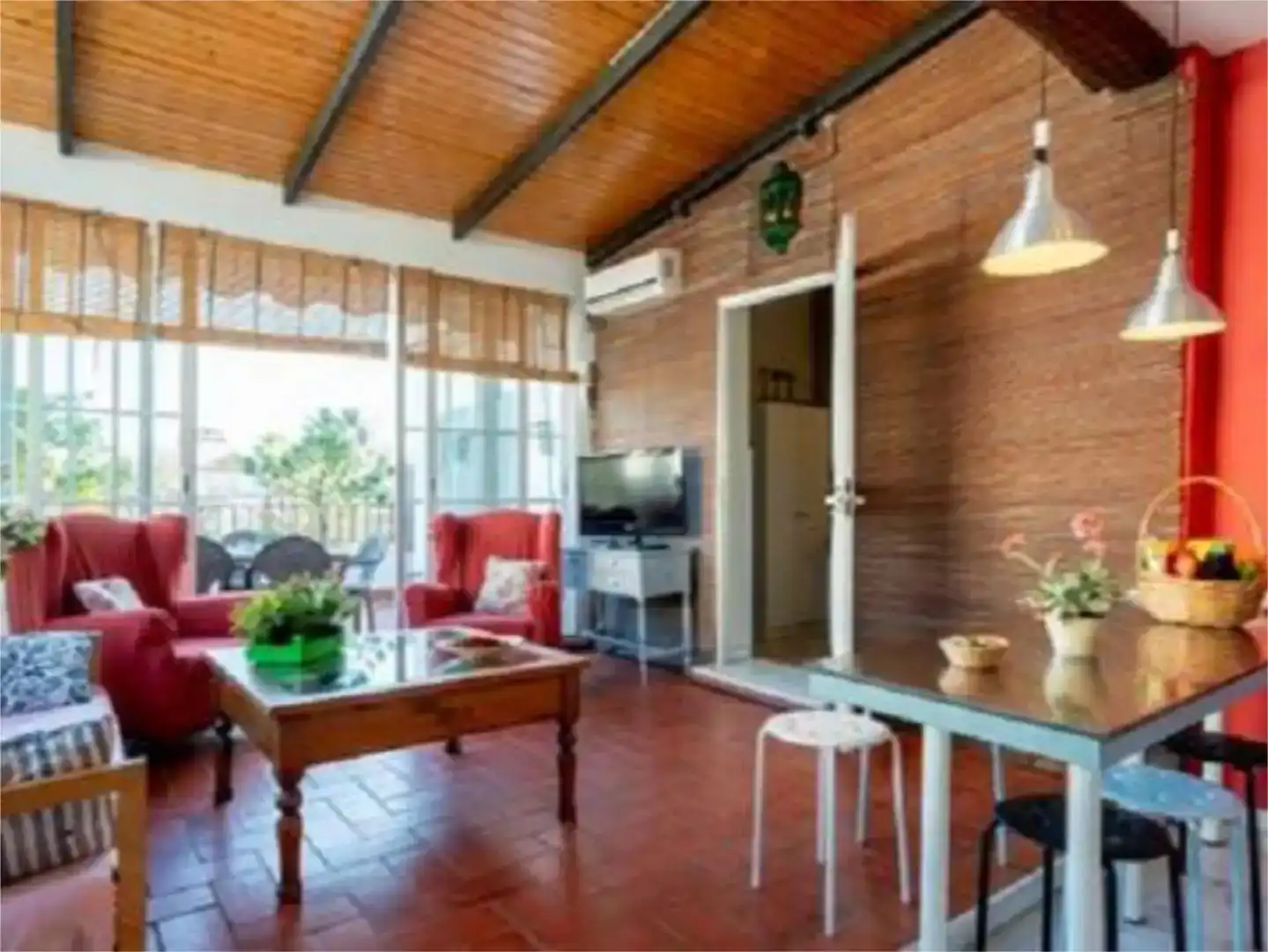 Wohnzimmer von Maisonette zur Miete in Sevilla mit Klimaanlage, Parkett und Abstellraum