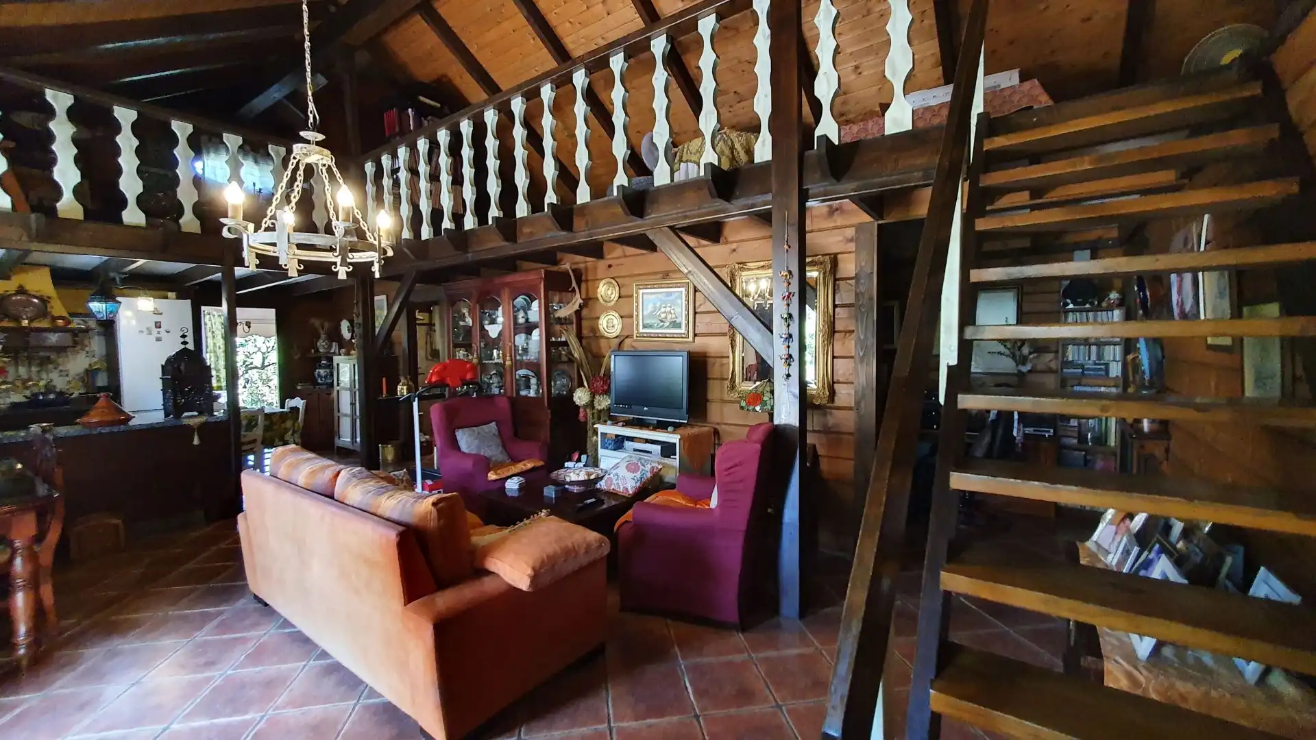 Sala de estar de Finca rústica en venta en Alhaurín El Grande con Piscina