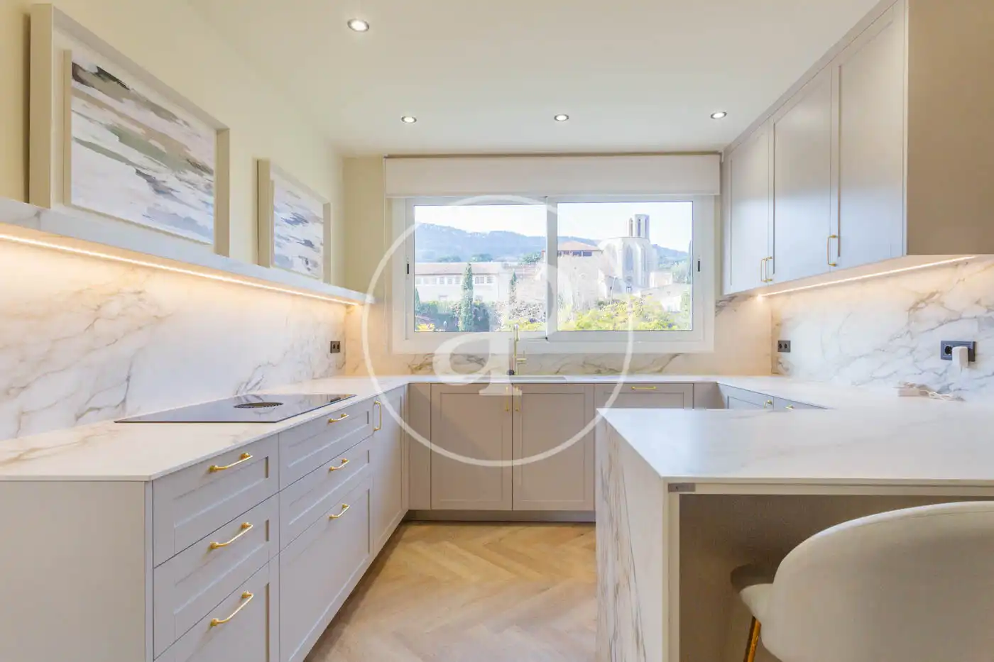 Kitchen of Flat for rent in Barcelona  with Air Conditioner, Heating and Private garden