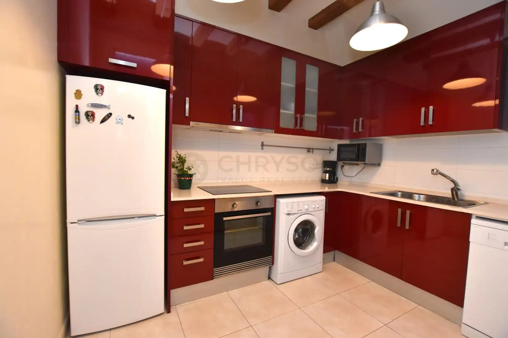 Küche von Wohnung zum Verkauf in Barcelona mit Klimaanlage, Heizung und Parkett