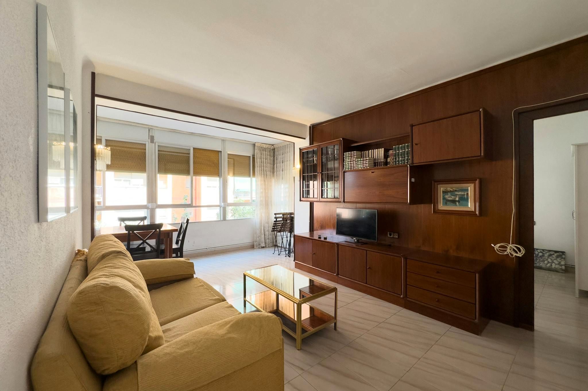 Living room of Flat to rent in  Barcelona Capital  with Heating, Furnished and Washing machine