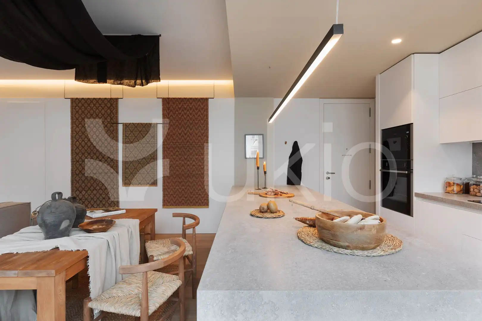 Küche von Wohnung zur Miete in Barcelona mit Klimaanlage, Terrasse und Schwimmbad