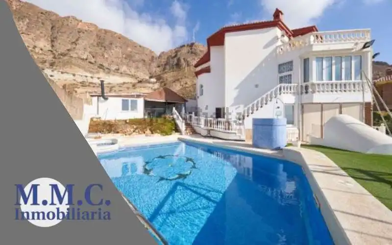 Exterior view of Houses for sale in Roquetas de Mar  with Air Conditioner, Heating and Private garden