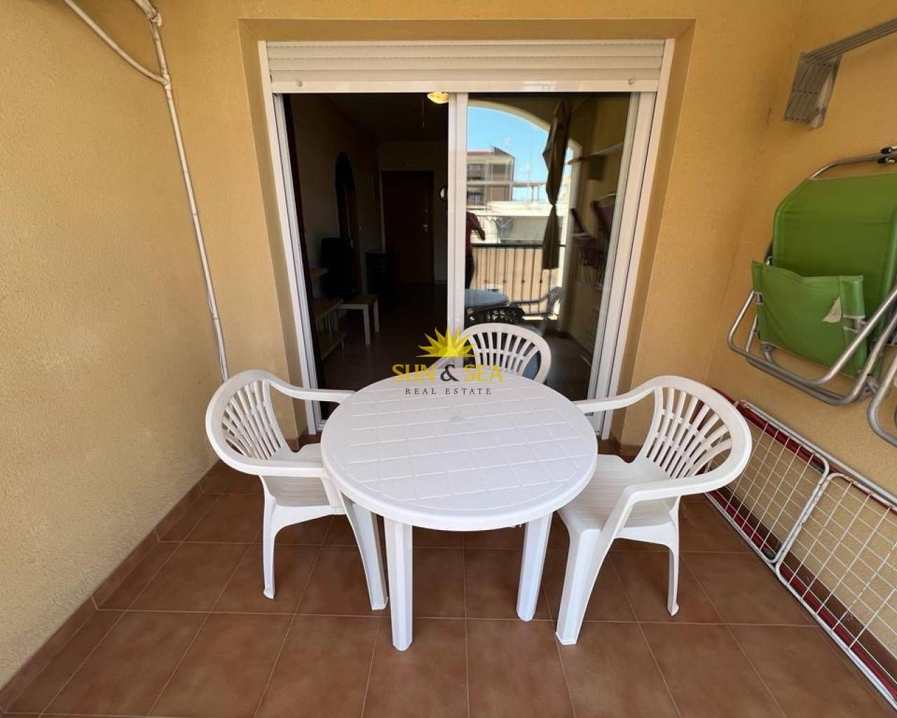 Balcony of Flat to rent in Mazarrón  with Air Conditioner, Heating and Furnished