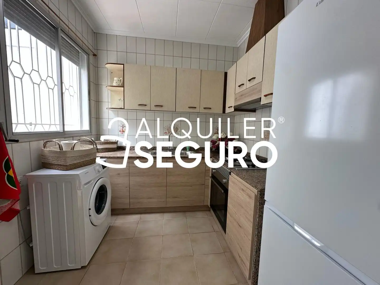 Cocina de Piso de alquiler en Valencia con Aire acondicionado, Terraza y Amueblado