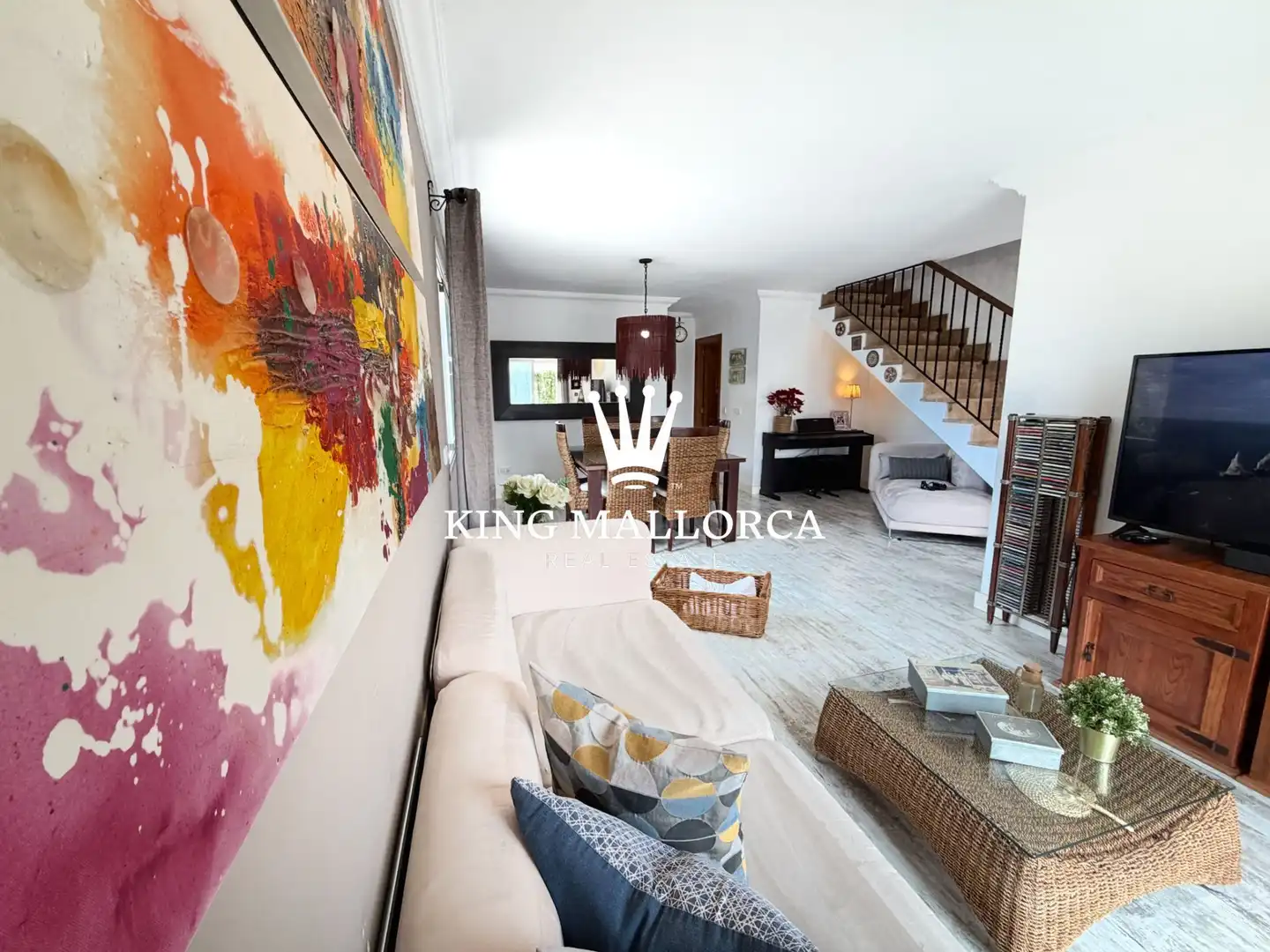 Sala d'estar de Casa adosada en venda en Llucmajor amb Aire condicionat, Calefacció i Jardí privat