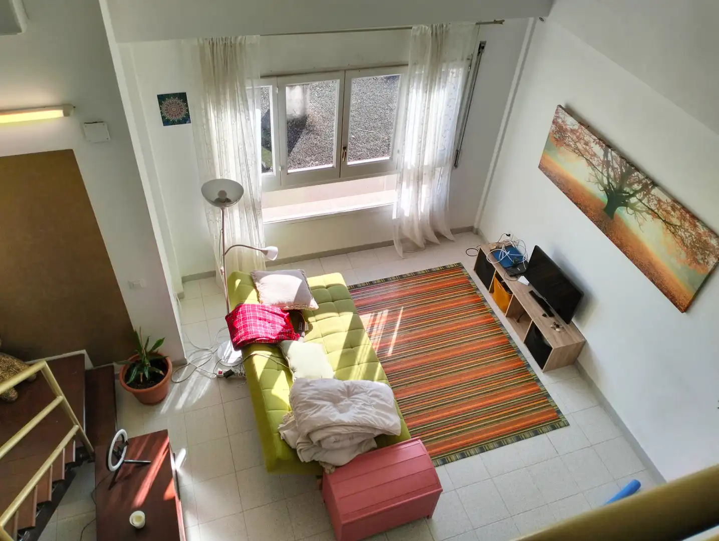 Sala de estar de Ático en venta en Banyoles con Aire acondicionado, Parquet y Terraza