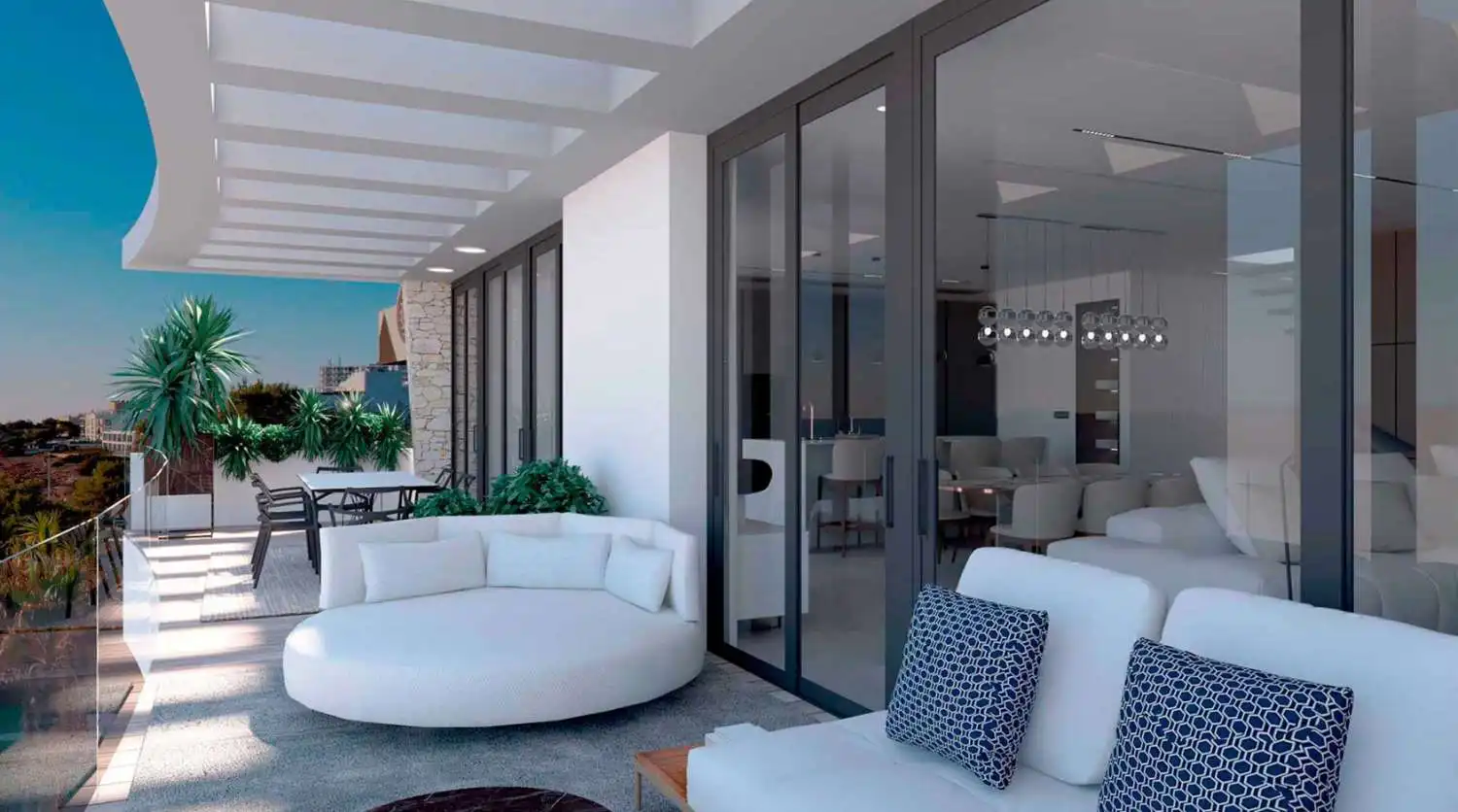 Terrassa de Apartament en venda en Sant Antoni de Portmany amb Aire condicionat, Calefacció i Piscina