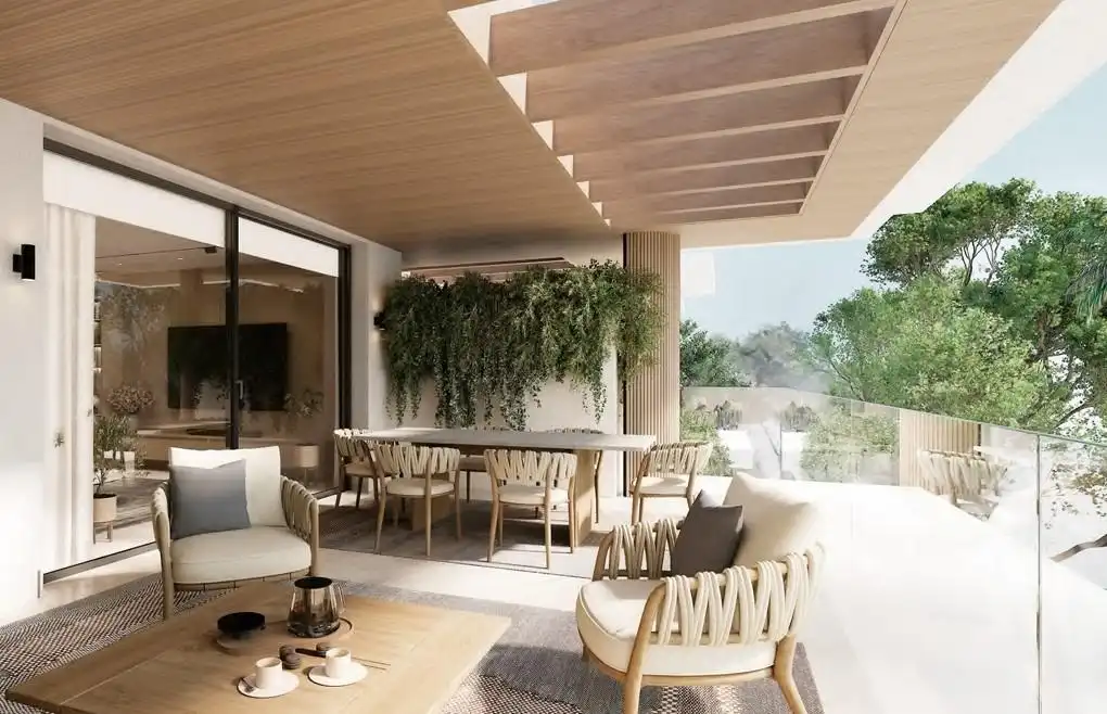 Terraza de Apartamento en venta en Estepona con Aire acondicionado, Jardín privado y Terraza