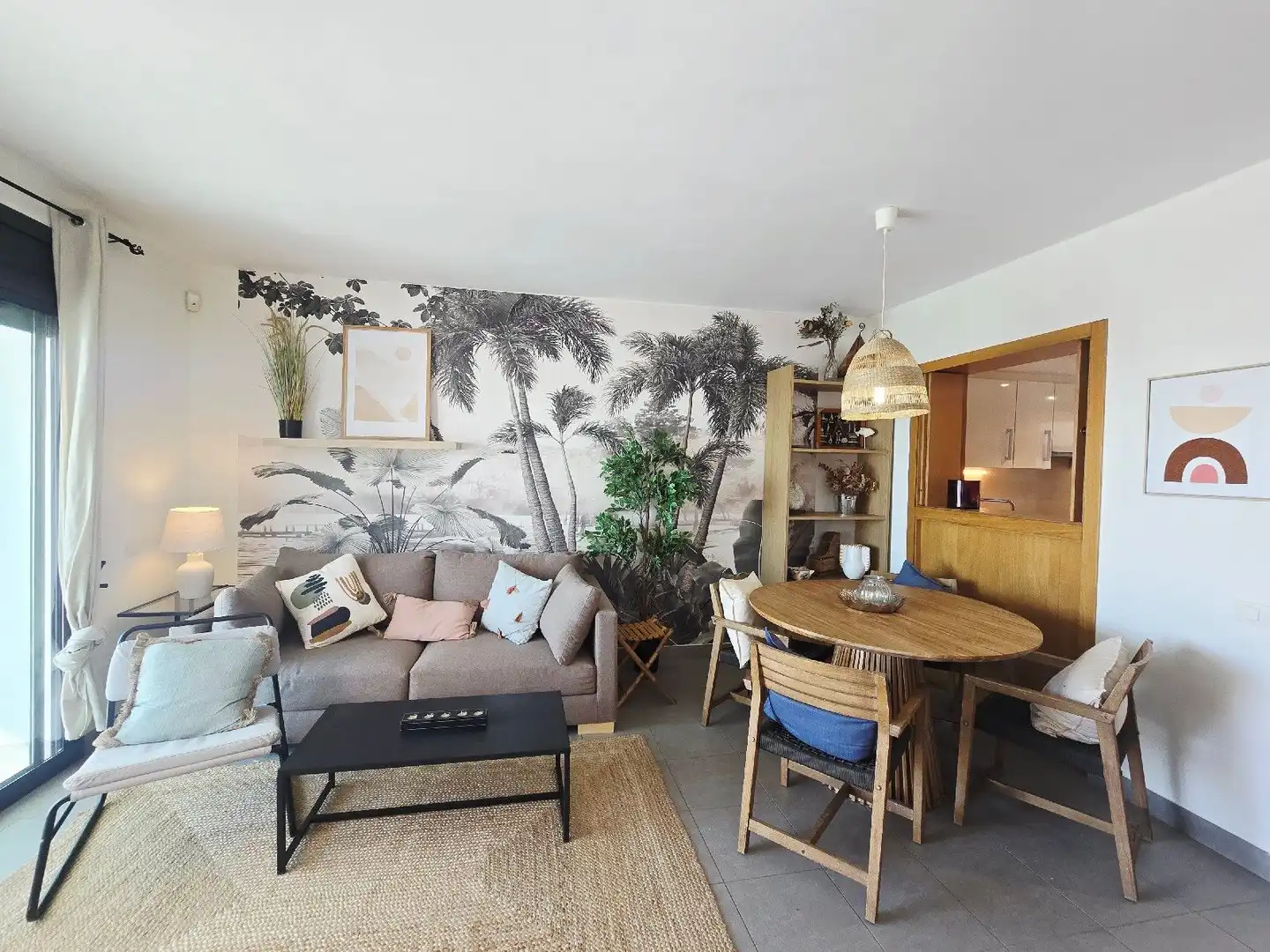 Wohnzimmer von Wohnung zum Verkauf in Mojácar mit Klimaanlage, Terrasse und Schwimmbad