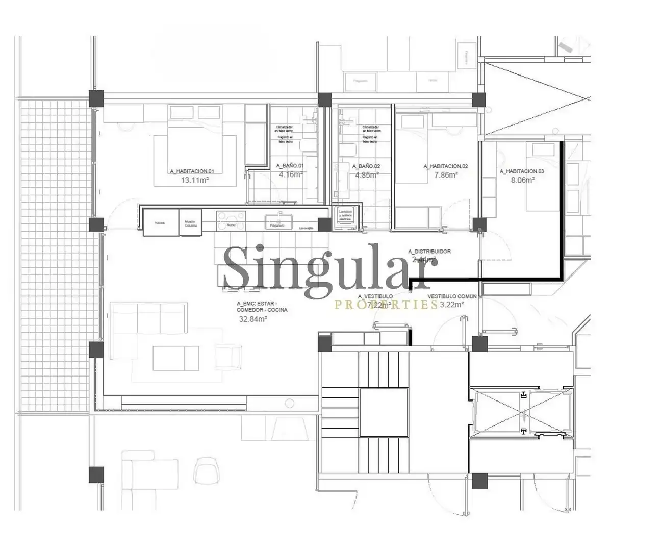 Piso en venta en Barcelona con Aire acondicionado, Calefacción y Terraza