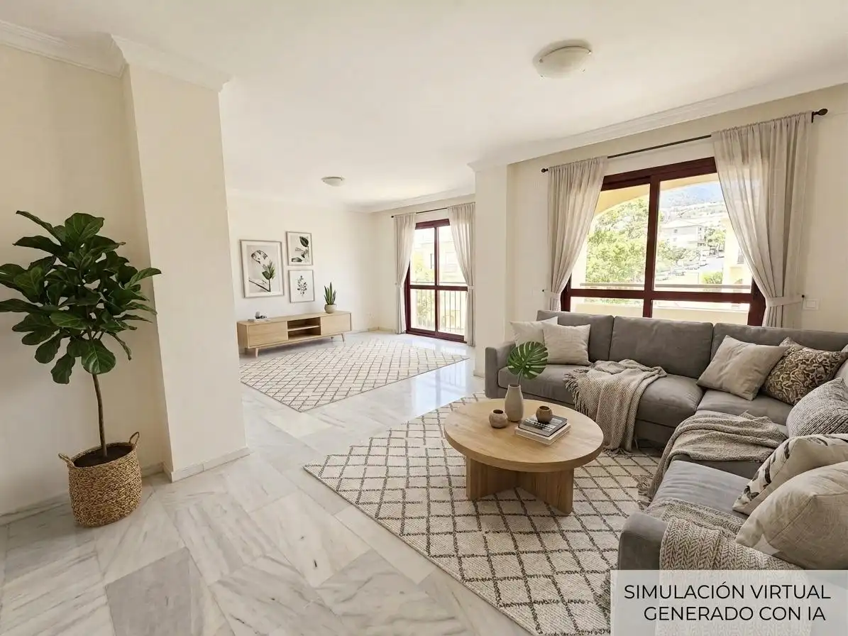 Sala de estar de Piso en venta en Benalmádena con Terraza