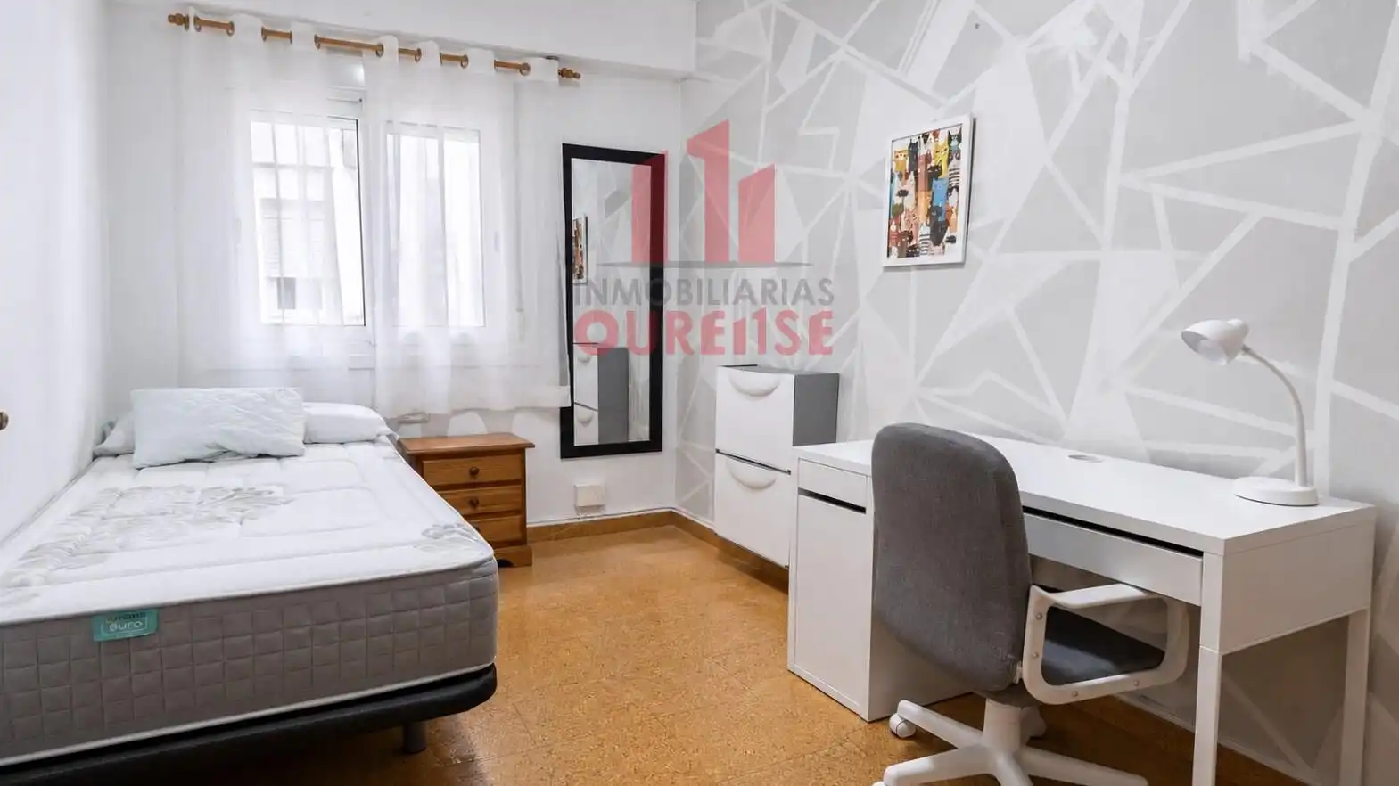 Bedroom of Flat for rent in Ourense Capital   with Heating, Furnished and Balcony