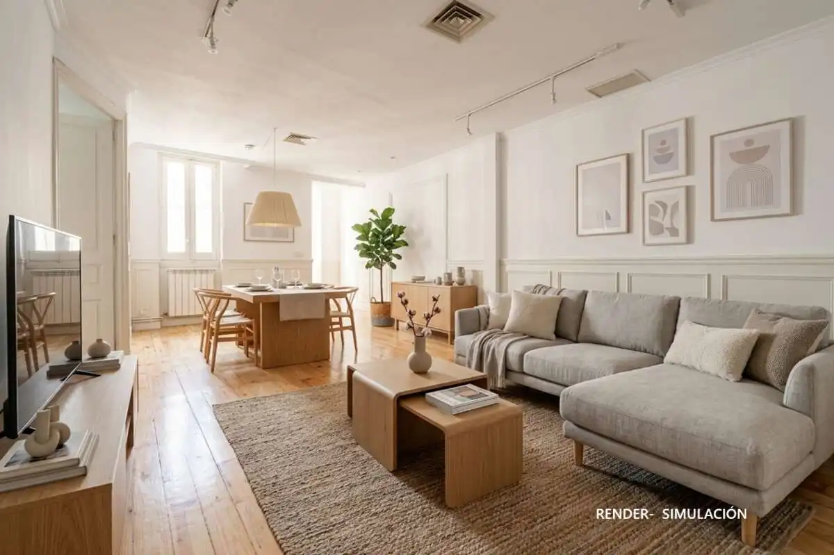 Living room of Flat for sale in Madrid  with Heating and Furnished