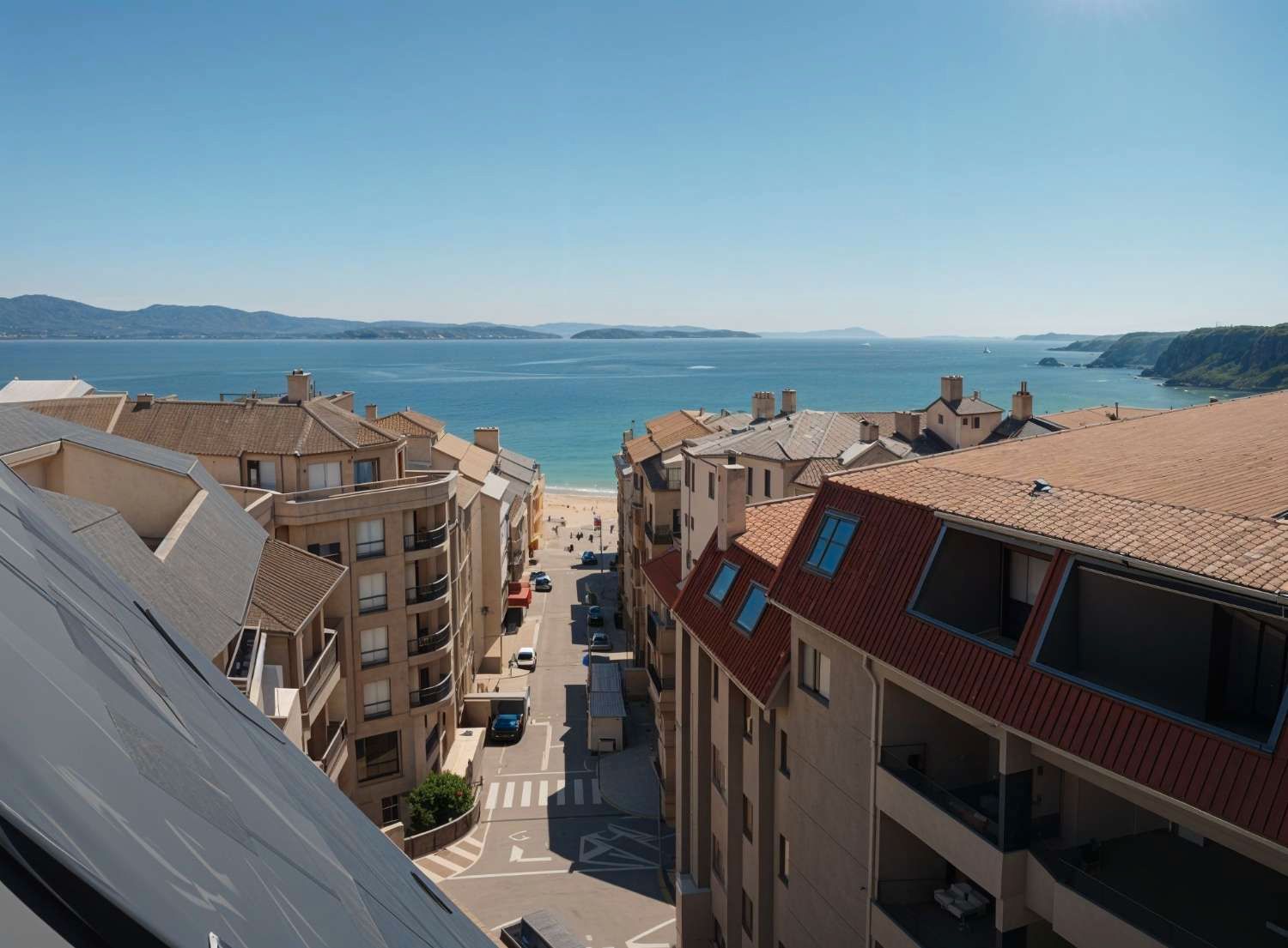Vista exterior de Àtic en venda en Sanxenxo amb Parquet i Terrassa