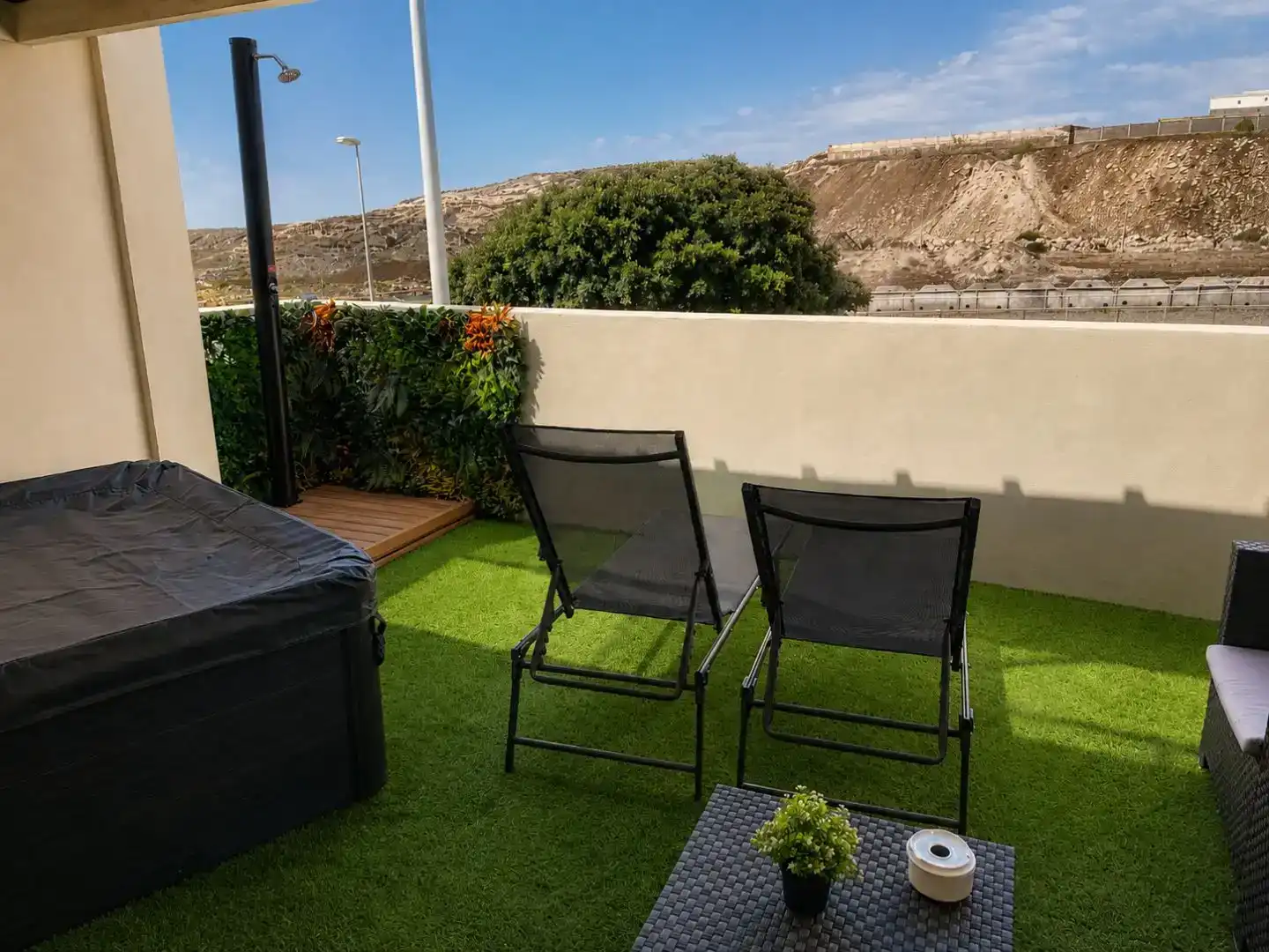 Terrasse von Haus oder Chalet zur Miete in Arico mit Klimaanlage, Privatgarten und Abstellraum