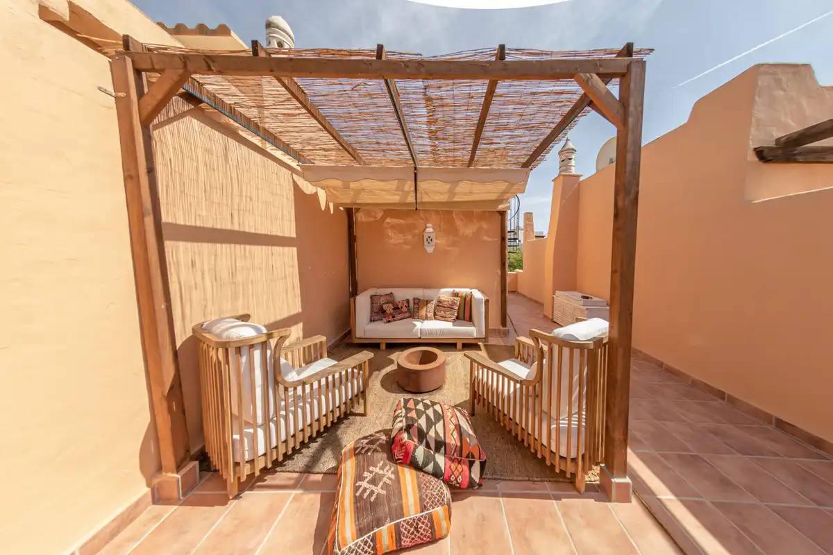 Terrassa de Casa adosada en venda en Marbella amb Aire condicionat i Alarma