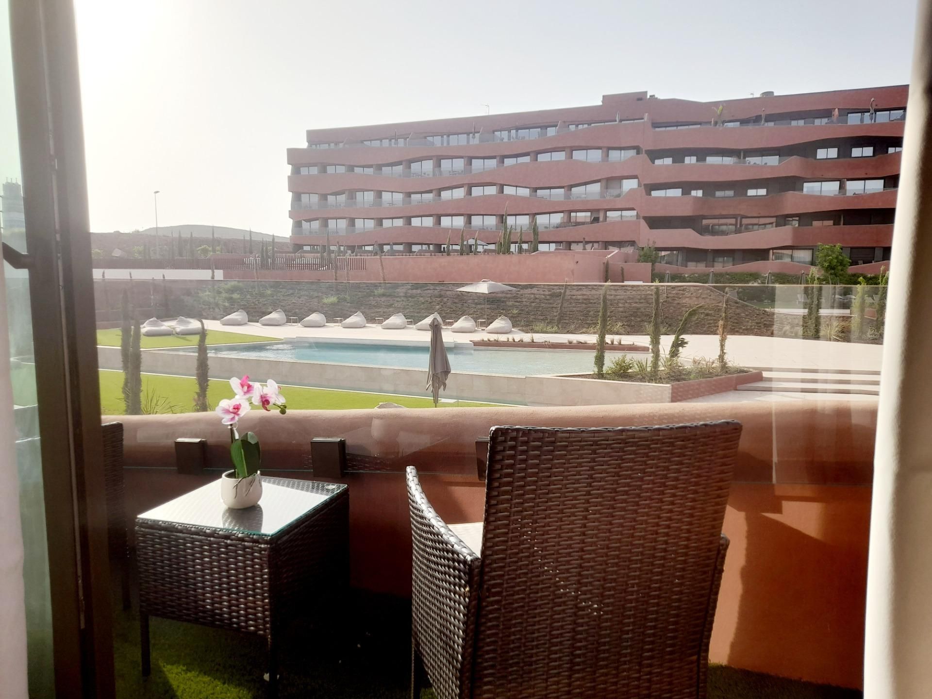 Terraza de Estudio de alquiler en  Murcia Capital con Aire acondicionado, Calefacción y Terraza