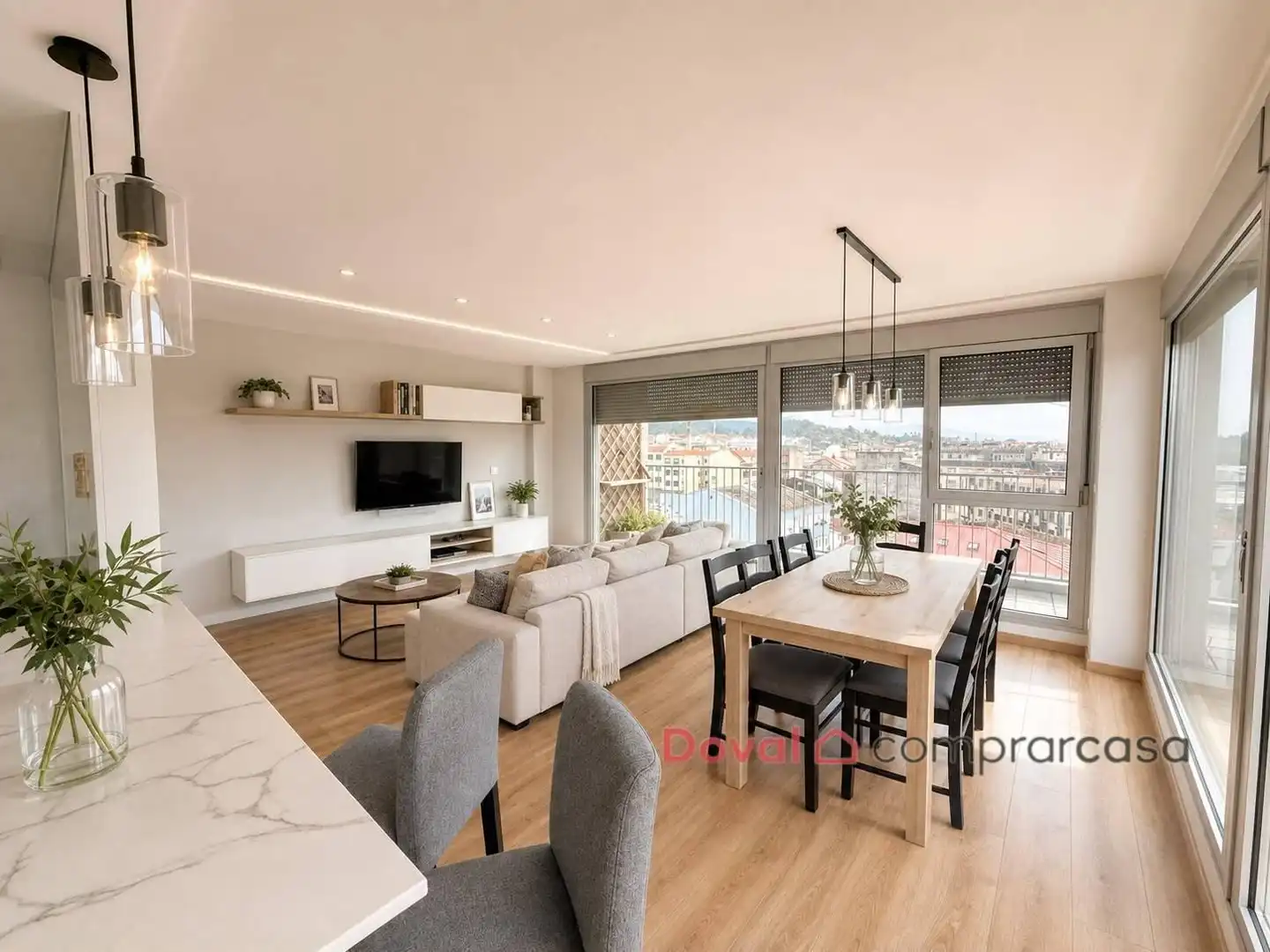Wohnzimmer von Dachboden zur Miete in O Porriño   mit Heizung und Möbliert