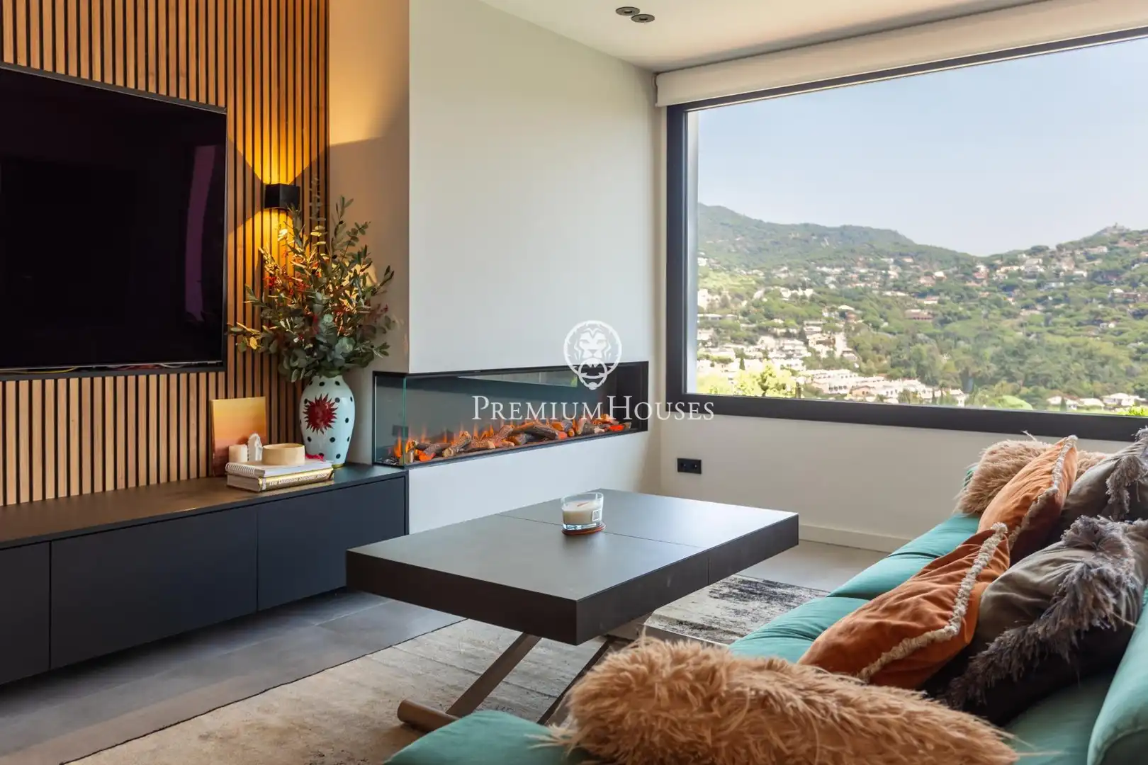 Sala de estar de Casa o chalet en venta en Cabrils con Aire acondicionado, Calefacción y Jardín privado