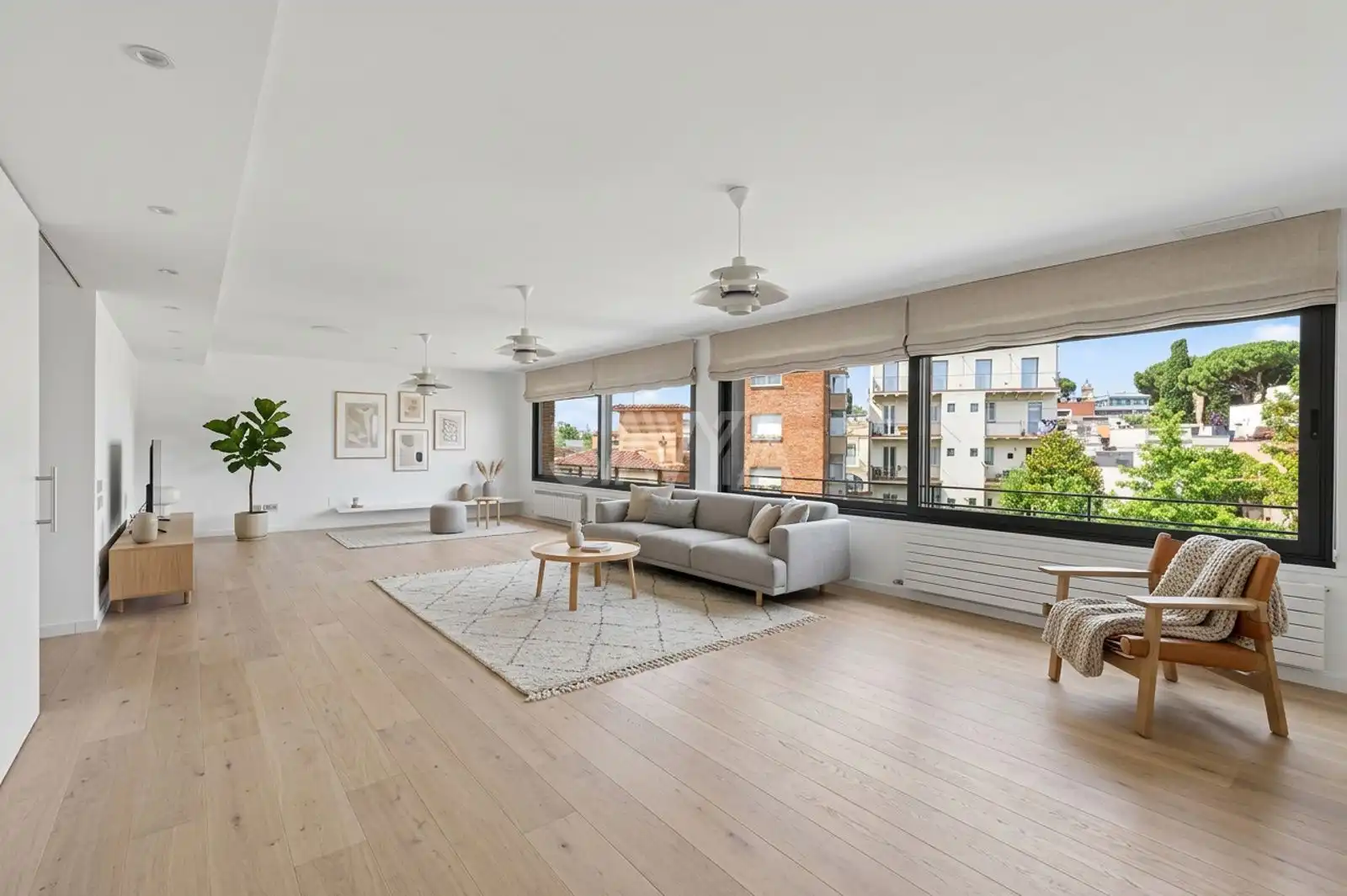 Sala de estar de Casa o chalet en venta en Barcelona con Aire acondicionado, Terraza y Trastero