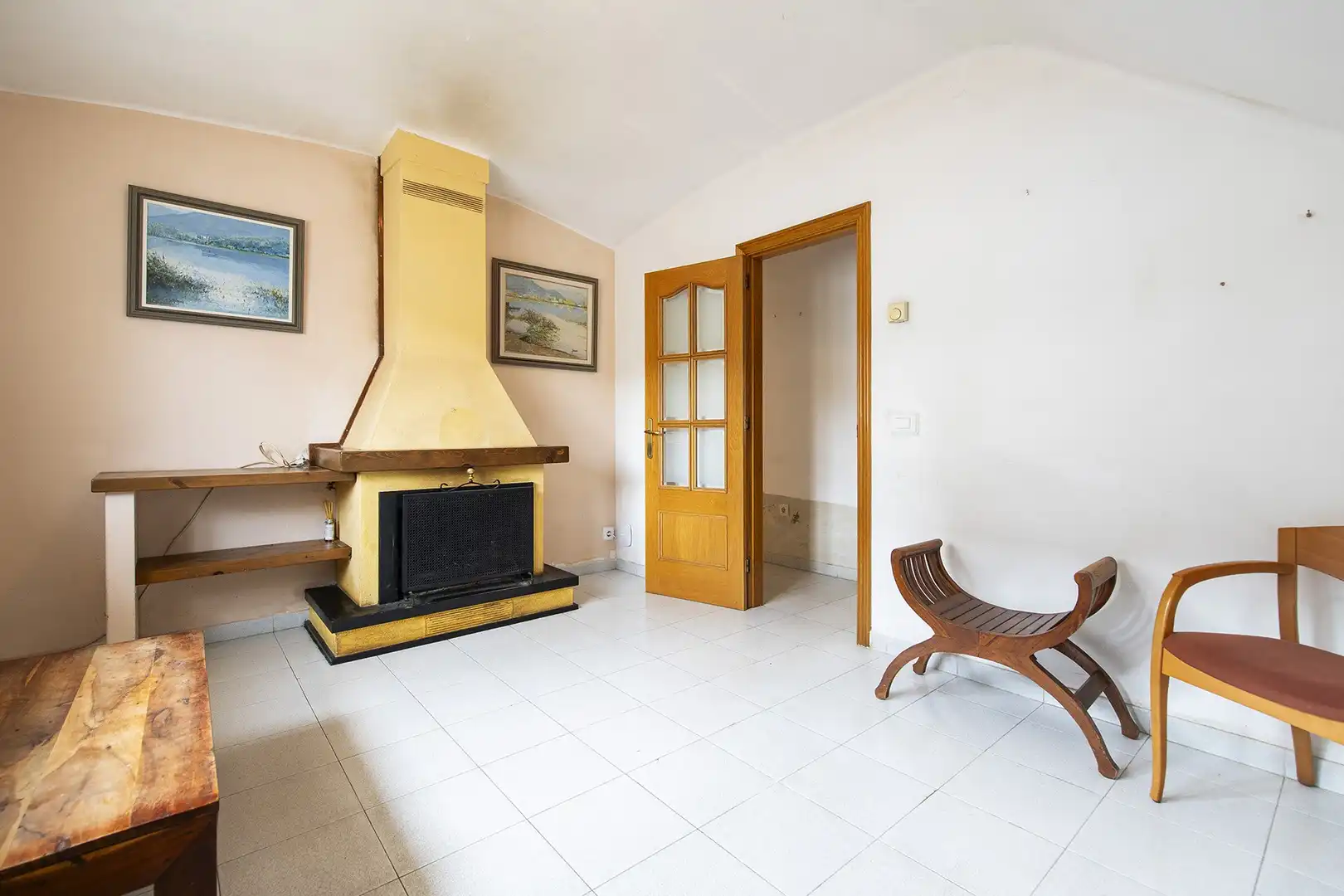 Wohnzimmer von Einfamilien-Reihenhaus zum Verkauf in Banyoles mit Heizung, Terrasse und Balkon