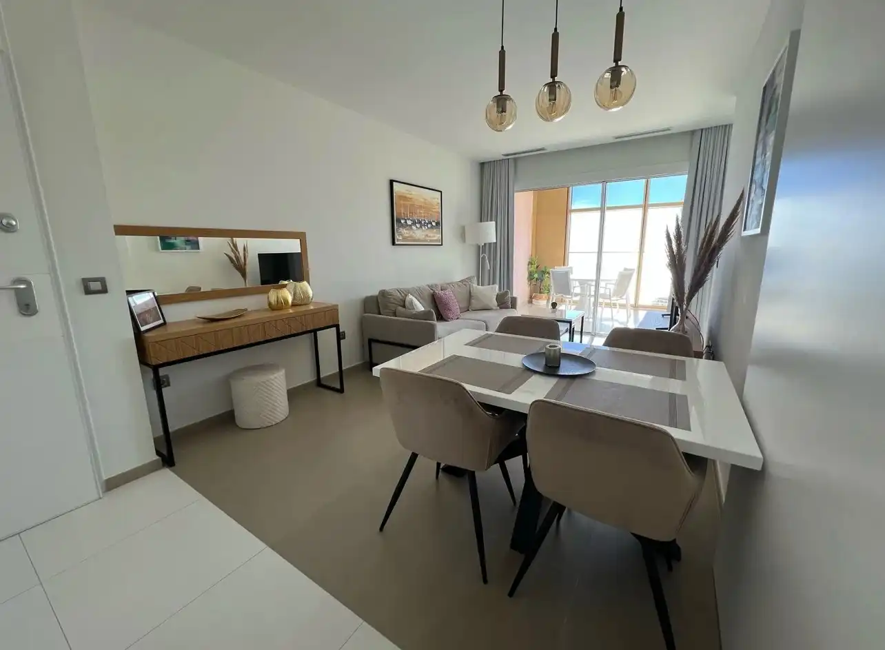Living room of Flat for rent in Benidorm  with Furnished, TV and Balcony